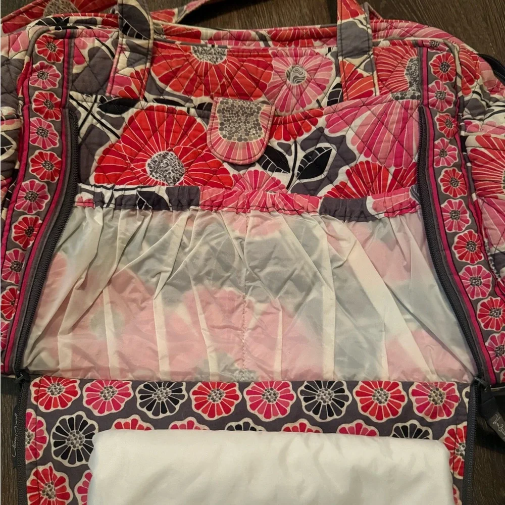 Vera Bradley floral diaper bag with changing pad